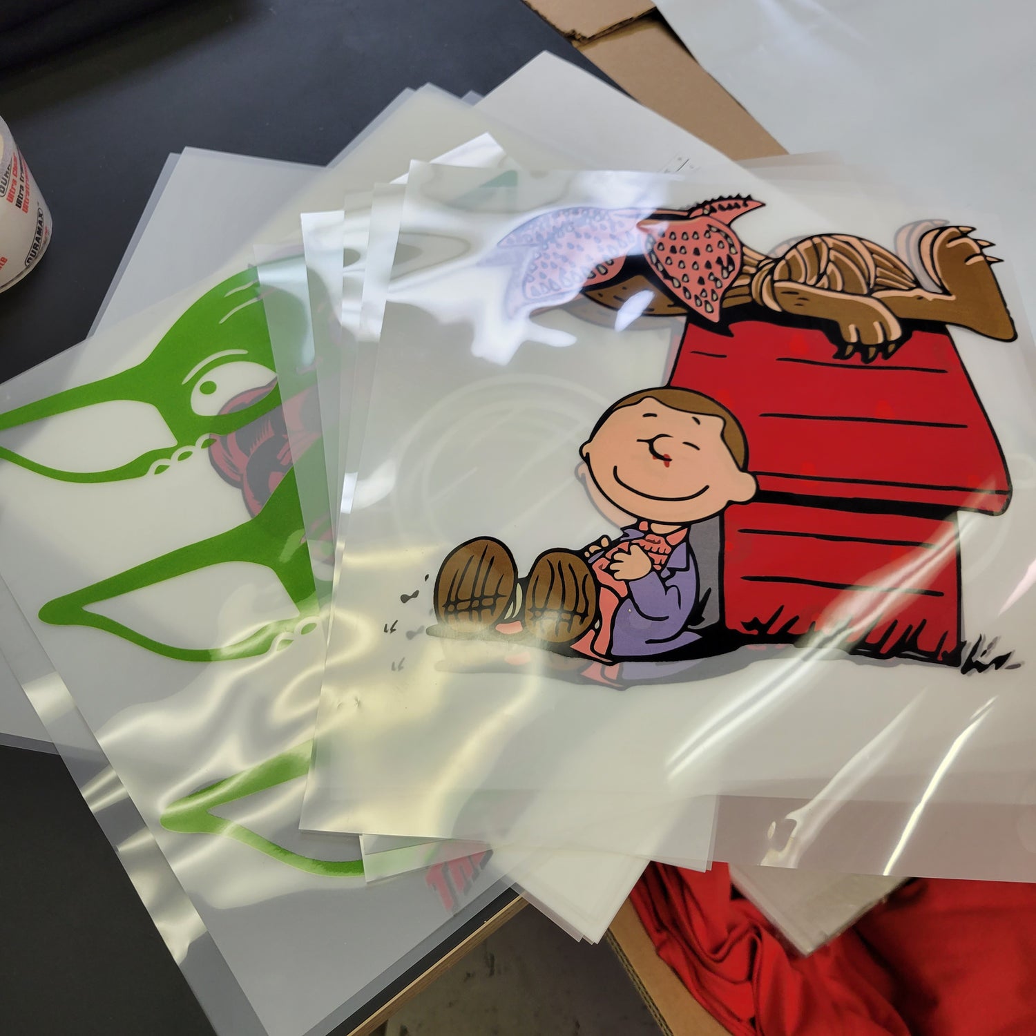 Cartoon character DTF Transfer at Obsidian Printhaus located 717 Queen St. E in Toronto